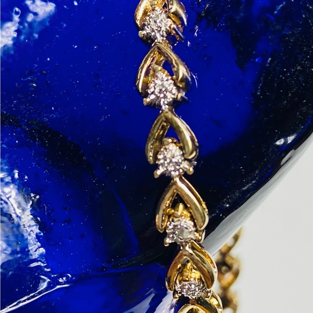 Dee Berkley Gold Plate and CZ Tennis Bracelet